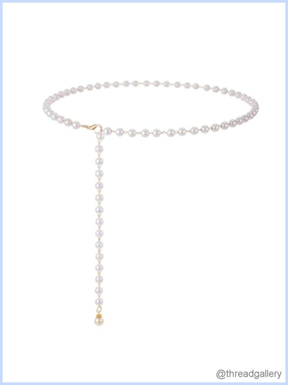 Pearl Waist Chain Adjustable Body Belt for Women Dress